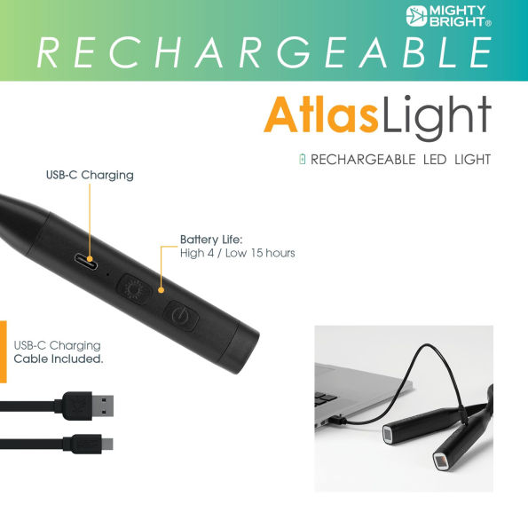 Mighty Bright Rechargeable Atlas Neck Light, Black