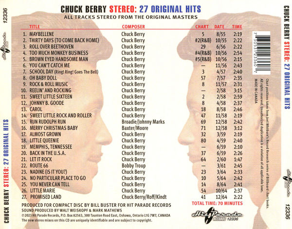 Chuck Berry Stereo: 27 Original Hits