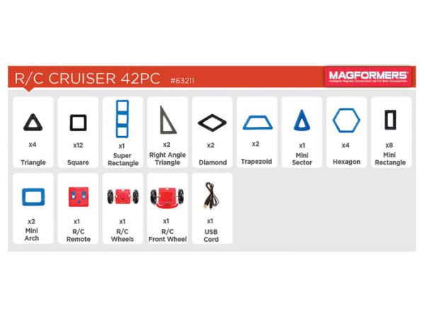 Magformers R/C Cruisers 42 Piece Set