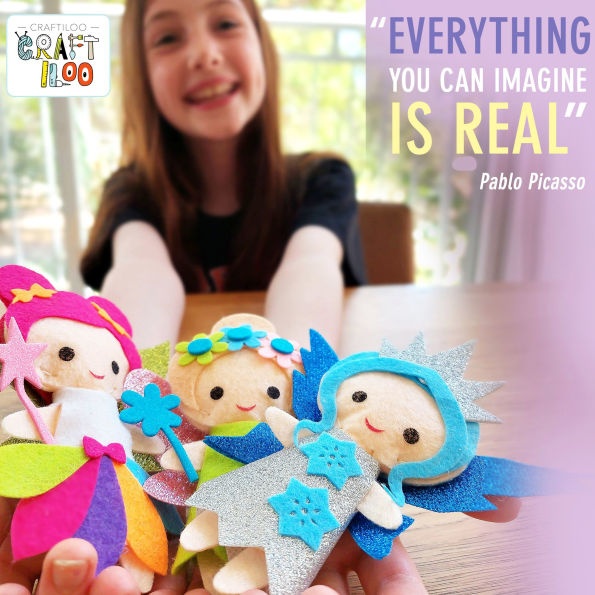 Fairy Sewing Kits for Little Girls ¿ 5 Easy Projects for Children & Beginners - Make Your Own Felt Pillow & Plush Craft Kit - My First Sewing Kit for Kids