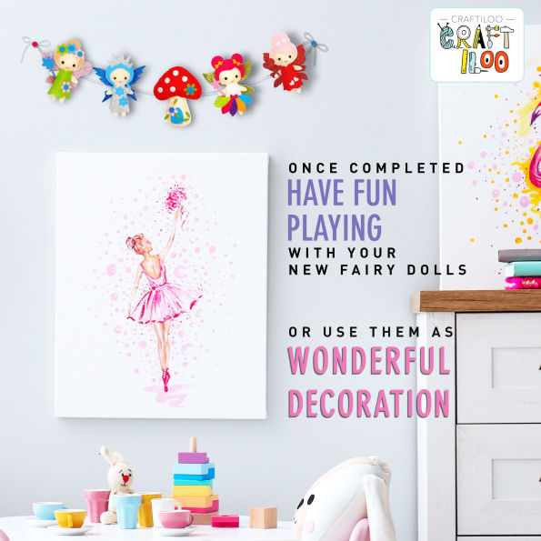 Fairy Sewing Kits for Little Girls ¿ 5 Easy Projects for Children & Beginners - Make Your Own Felt Pillow & Plush Craft Kit - My First Sewing Kit for Kids