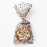 Title: Holiday Dot Cellophane Treat Bags