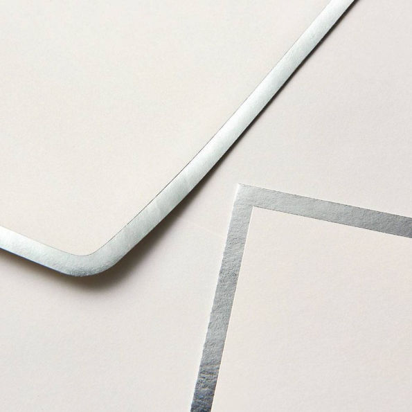 Jeremiah Brent Silver Border Stationery Set