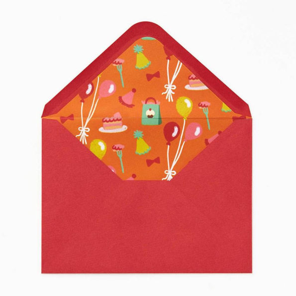 BDAY OFF/EMBL A6 Diecut Happy Bearthday FLD