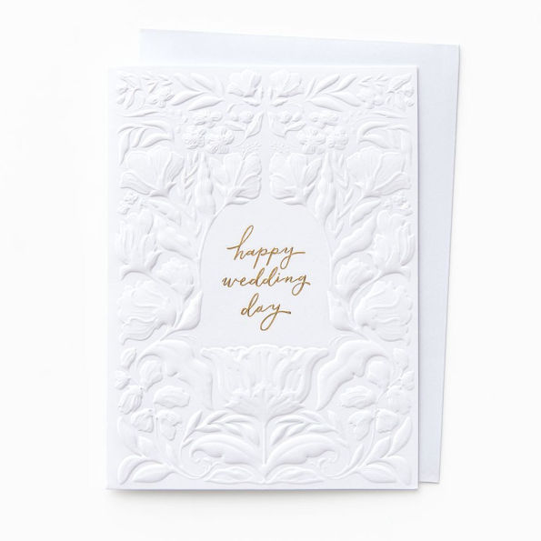 Floral Arch Embellished Wedding Card