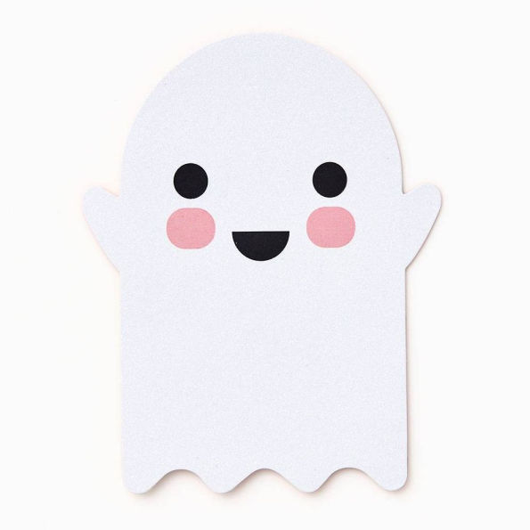 Diecut Glitter Ghost Halloween Card
