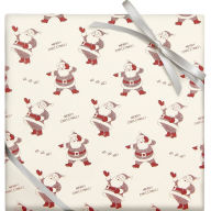 Newsprint Santas Continuous Roll Wrap 10'