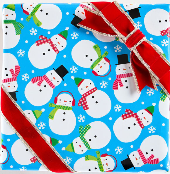 Cheery Snowmen Roll Wrap Jumbo 10'