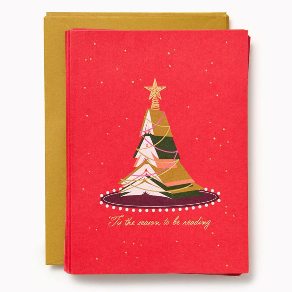 Book Trees Holiday Card Set