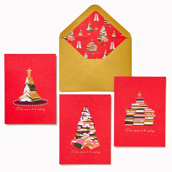 Book Trees Holiday Card Set