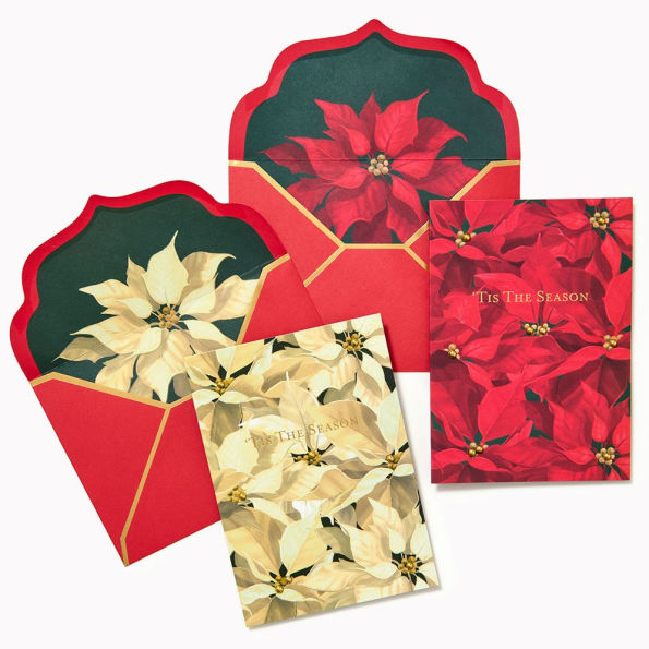 Christmas Poinsettia Stationery Set