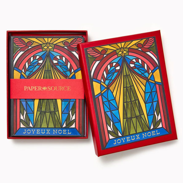Stained Glass Tree Holiday Card Set