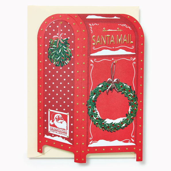 Sending Wishes Die Cut Mailbox Holiday Greeting Card