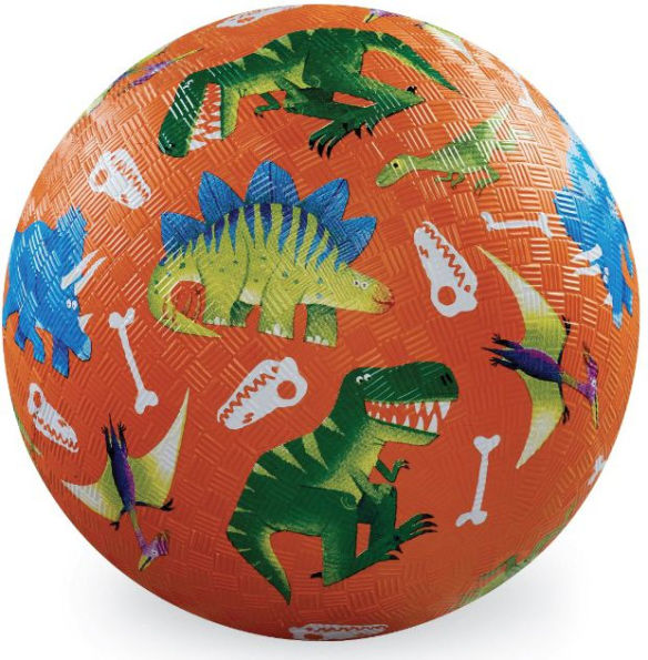 7" Playground Ball - Orange Dinos