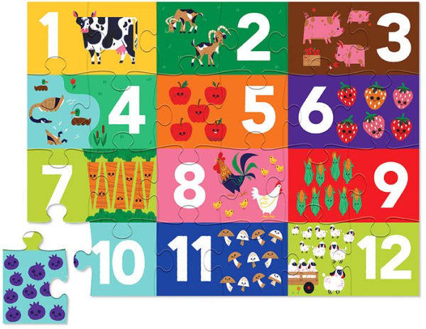 Barnyard 123 - 24 piece floor puzzle in suitcase box