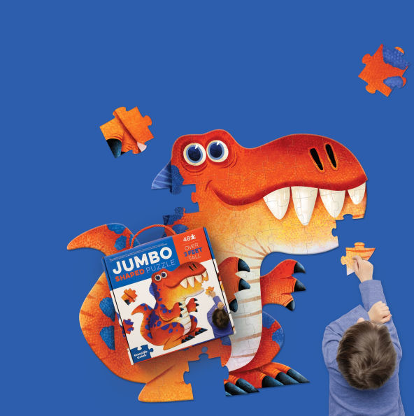 Jumbo Shaped Dinosaur 48 Piece Puzzle
