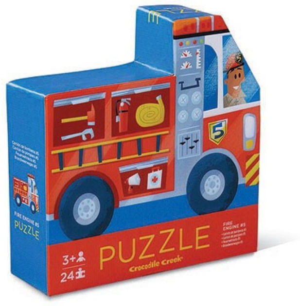 Two Sided/Fire Engine #5 - 24 Piece Puzzle by Crocodile Creek | Barnes ...