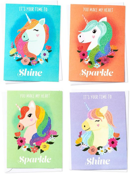 Unicorn Classroom Valentine Card Set