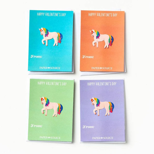 Unicorn Classroom Valentine Card Set