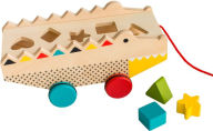 Title: Alligator Wood Shape Sorter & Pull Toy