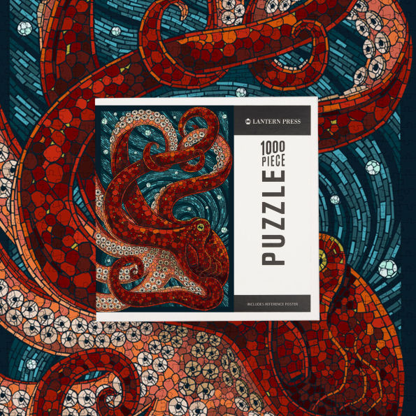 500 Octopus Paper Mosaic Puzzle