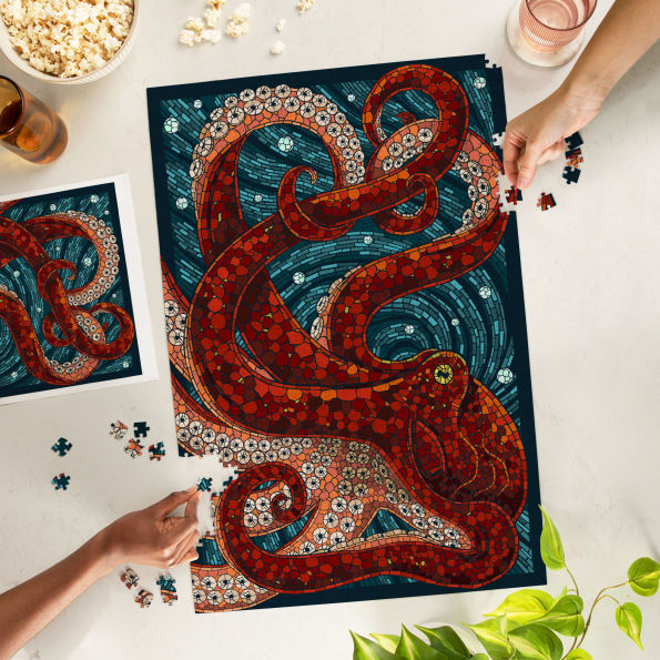 500 Octopus Paper Mosaic Puzzle