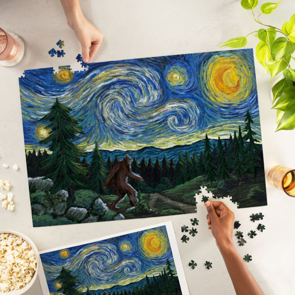 Bigfoot Starry Night 500 Piece Puzzle