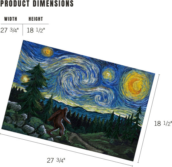 Bigfoot Starry Night 500 Piece Puzzle
