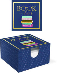 Title: Book Lover Hinged Memo Box with Pen
