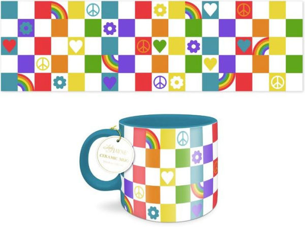 Rainbow Check Mug