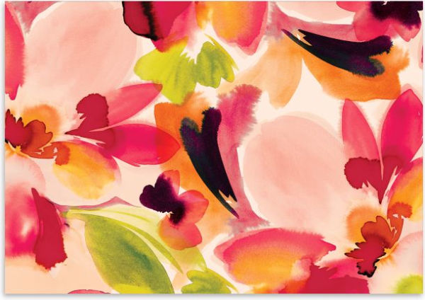 Watercolor Floral Thank You Note Cards Set of 12