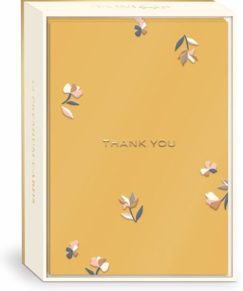 Tiny Floral Thank You Note Cards Set of 12