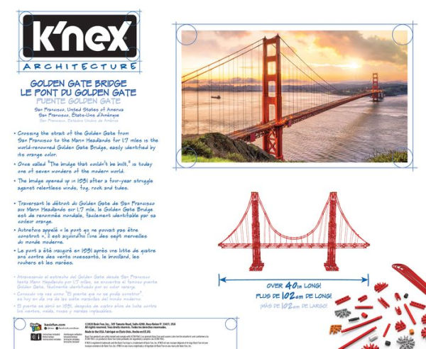 KNEX Architecture: Golden Gate Bridge