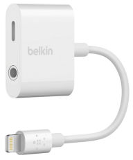 Belkin F8J212btWHT Rockstar 3.5 MM Audio + Lightning Connector for Charge 4'' White