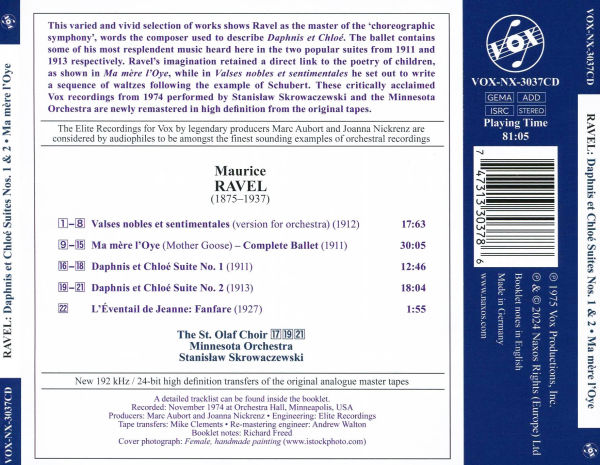 Ravel: Daphnis et Chloé Suites Nos. 1 and 2; Ma mère l'oye; Valses nobles et sentimentales [22 Tracks]