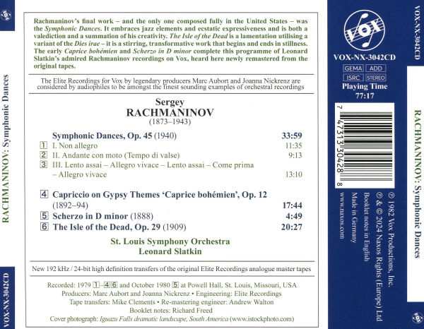 Rachmaninov: Symphonic Dances; The Isle of the Dead; Caprice bohémien; Scherzo