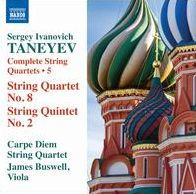 Taneyev: Complete String Quartets, Vol. 5 - String Quartet No. 8, String Quintet No. 2