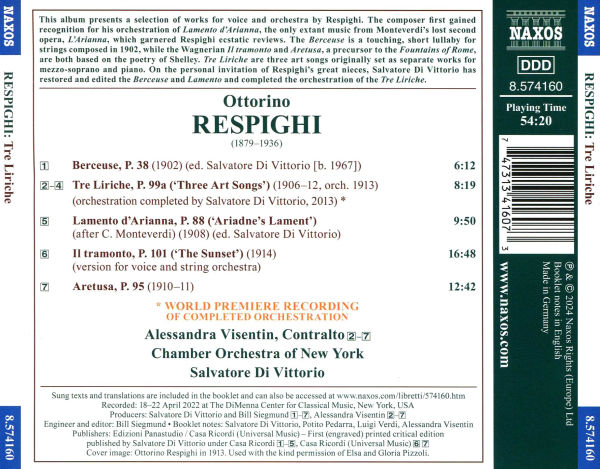 Respighi: Tre Liriche