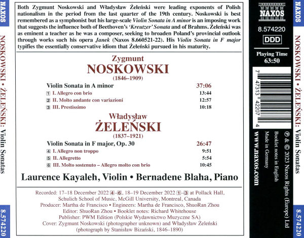 Noskowski, Zelenski: Violin Sonatas