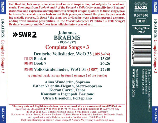 Brahms: Complete Songs