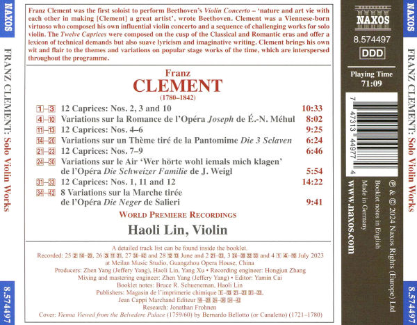 Franz Clement: Solo Violin Works