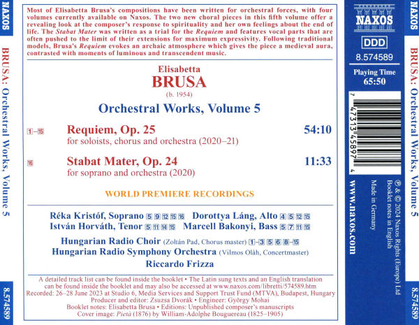 Elisabetta Brusa: Requiem; Stabat Mater