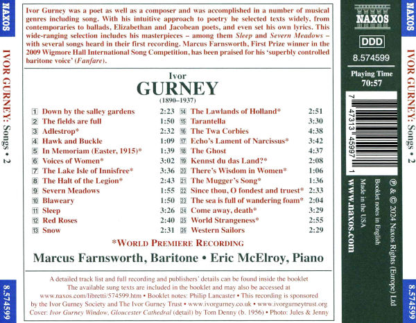 Gurney: Songs, Vol. 2