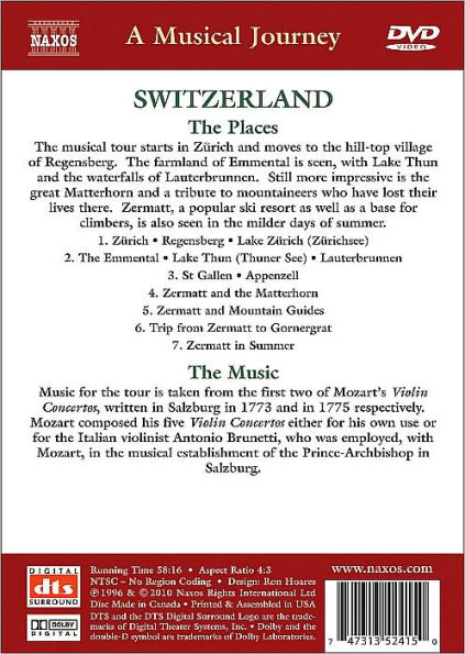 Musical Journey: Switzerland (DVD) for sale online | eBay