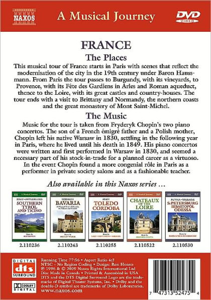 A Musical Journey: France - Paris/Burgundy/Provence/Loire/Brittany/Normandy