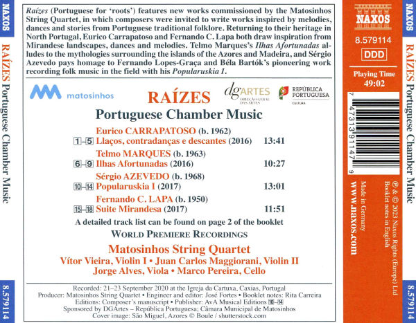 Ra¿¿zes: Portuguese Chamber Music