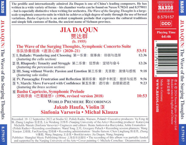 Jia Daqun: The Wave of Surging Thoughts; Bashu Capriccio