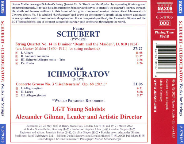 Schubert: String Quartet No. 14 'Death and the Maiden' (arr. G. Mahler); Ichmouratov: Concerto Gross