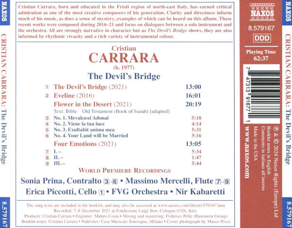 Cristian Carrara: The Devil's Bridge; Eveline; Flower in the Desert; Four Emotions