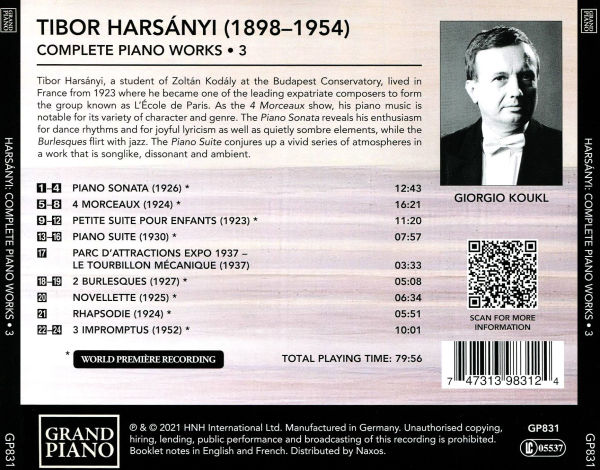 Harsányi: Complete Piano Works, Vol. 3